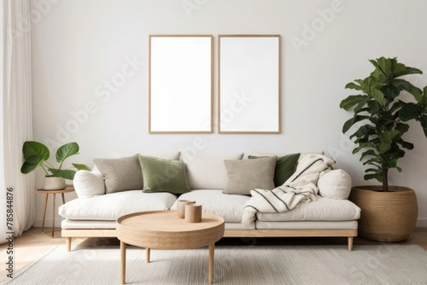 Fototapeta Picture frame png mockup, transparent wall decor