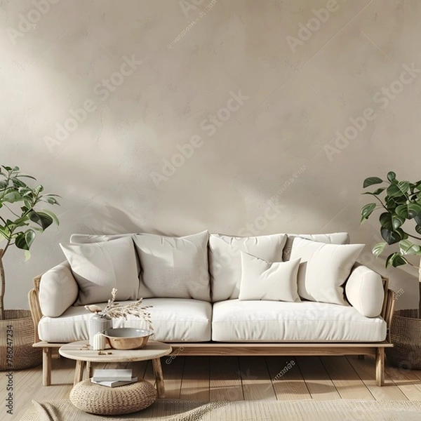 Fototapeta modern living room with sofa