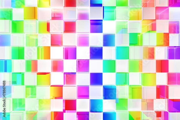 Fototapeta Colorful blocks abstract background