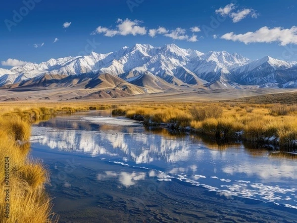 Fototapeta Majestic Mountains: Guardians of Earth and Sky