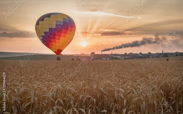 Fototapeta hot air balloon in the sky