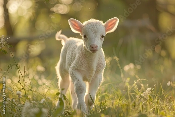 Fototapeta Experience the irresistible charm of baby animals as they explore the world with wide-eyed wonder