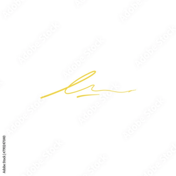 Fototapeta Gold Signature Letter