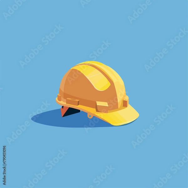 Fototapeta Construction Helmet in cartoon, doodle style. Image for t-shirt, web, mobile apps and ui. Isolated 2d vector illustration in logo, icon, sketch style, Eps 10. AI Generative