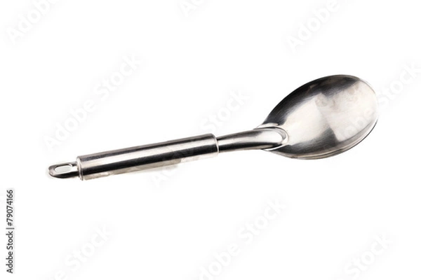 Obraz aluminium serving spoon isolated on a white background