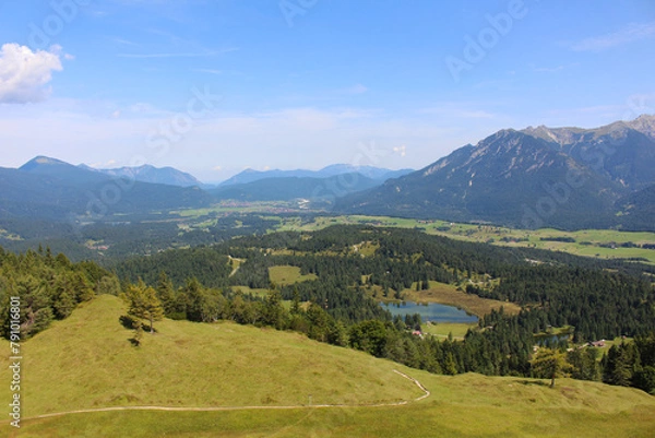 Fototapeta landscape with mountains and sky