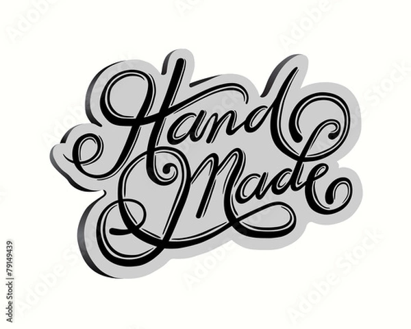 Fototapeta Handmade cursive font vector