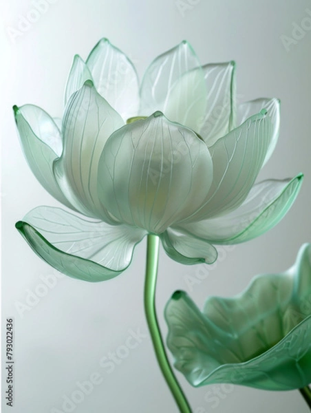 Fototapeta Crystal and glass style lotus flower