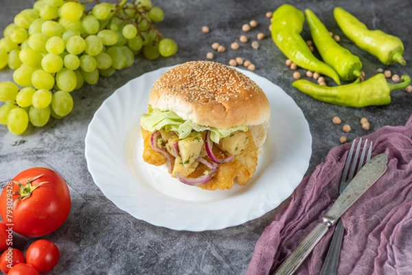 Fototapeta sandwich with vegetables