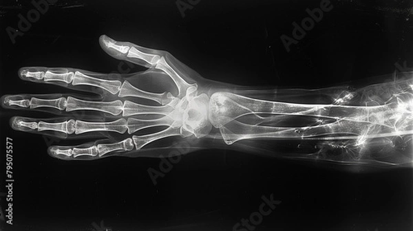 Fototapeta x ray of a human hand