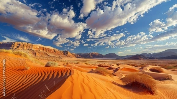 Fototapeta Unchanging landscape of a desert, representing the everlasting power of nature