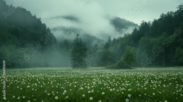 Fototapeta Lush flowering meadow.