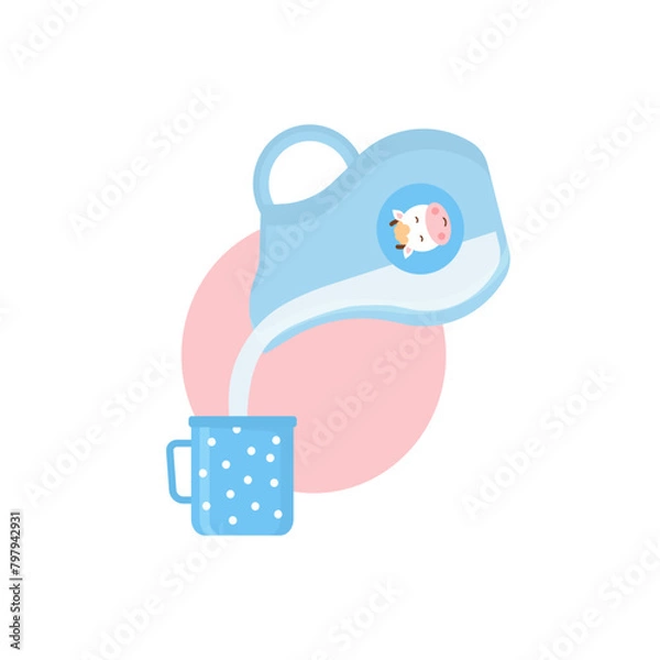 Fototapeta PNG, Milk and dairy products icons in a flat style for graphic, web design and logo. Vector collection of dairy products, including milk, butter, cheese, yogurt, cottage cheese, ice cream, cream