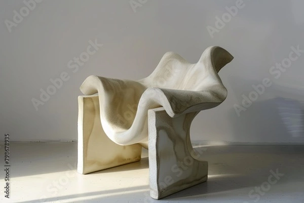 Fototapeta chair made of silence,surrealism, creative furniture design