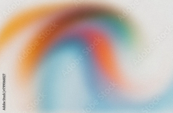 Fototapeta white soft with orange red blue wave , empty space grainy noise grungy texture color gradient rough abstract background , shine bright light and glow template