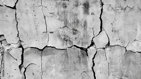 Fototapeta Cracked concrete wall