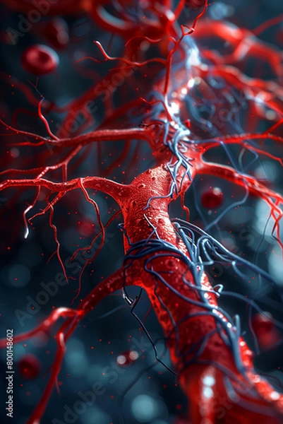 Fototapeta Human vascular system, 3d illustration