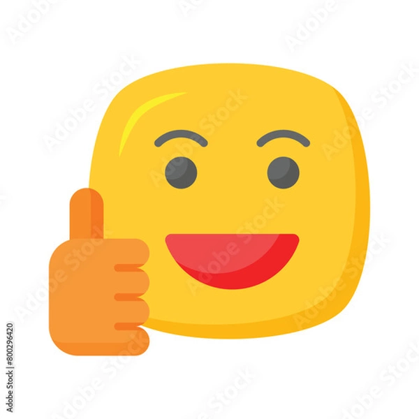 Fototapeta Thumb up, like emoji vector design, easy to use and download