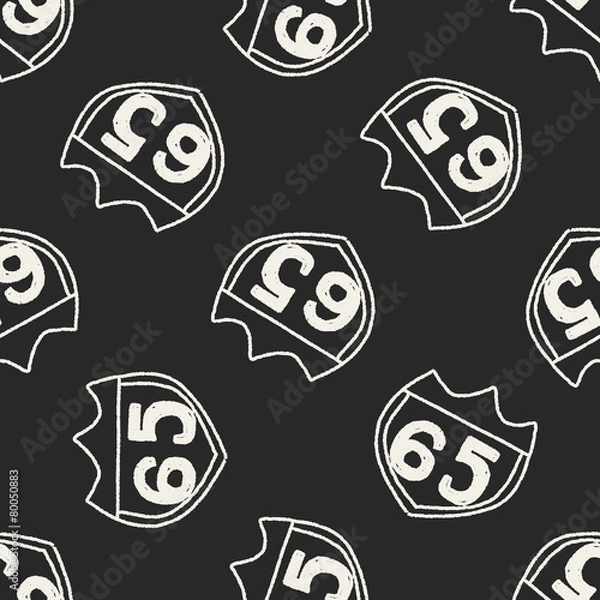 Fototapeta doodle signs seamless pattern background