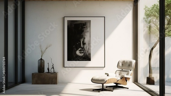 Fototapeta minimalism, beautiful paintings that are harmoniously integrated into the interior