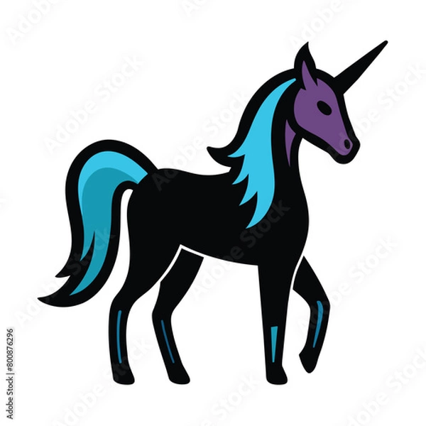 Obraz Outline unicorn vector design vector