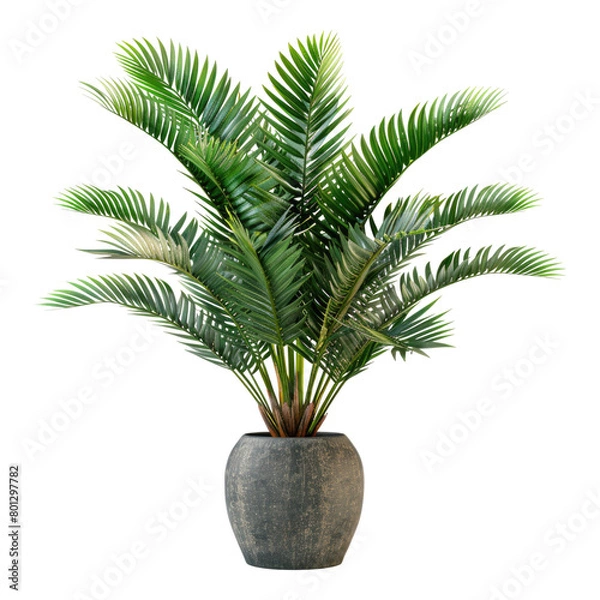 Fototapeta Elegant Cycas revolute with a pot isolated on transparent background