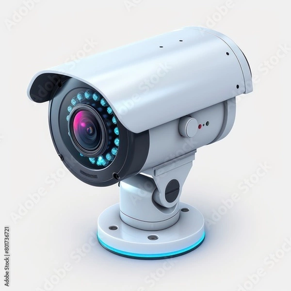 Fototapeta surveillance camera icon, white background