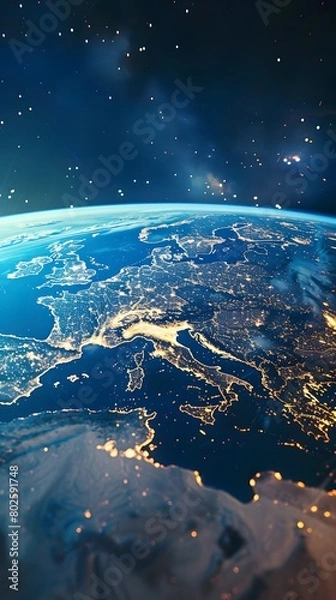 Fototapeta Earth from Space at Night