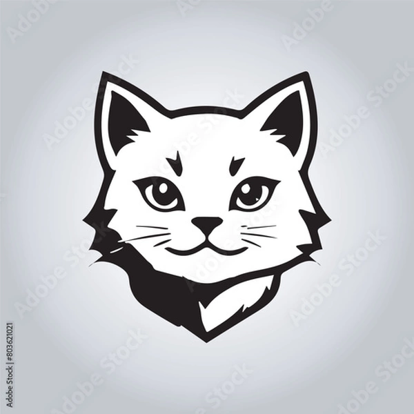 Obraz cute cat logo