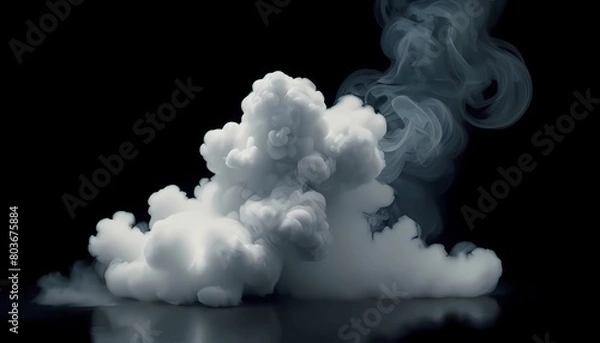 Fototapeta Realistic dry ice smoke clouds fog overlay perfect for compositing into your shots. Simply drop it in and change its blending mode to screen or add.