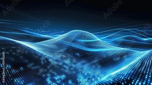 Fototapeta abstract digital tech wave backgrounds