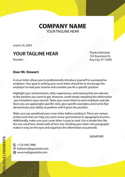 Fototapeta Modern business and corporate letterhead template