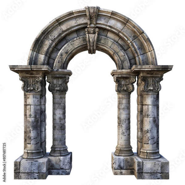 Fototapeta Antique concrete archway clip art