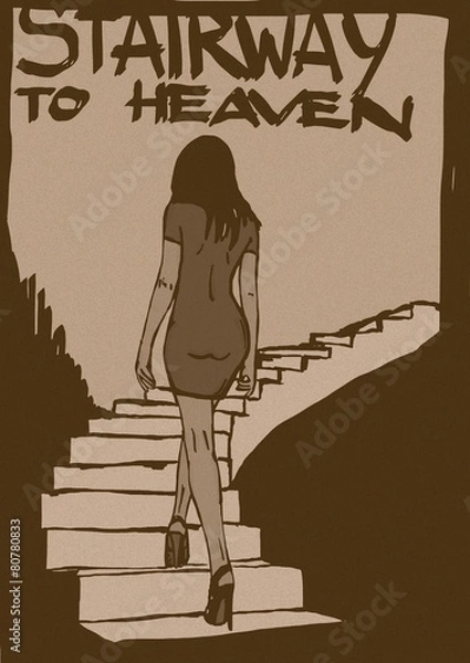 Fototapeta Stairway to heaven vintage