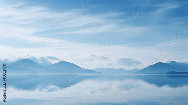 Fototapeta A sky on the horizon with mountains landscape abstract graphic poster web page PPT background