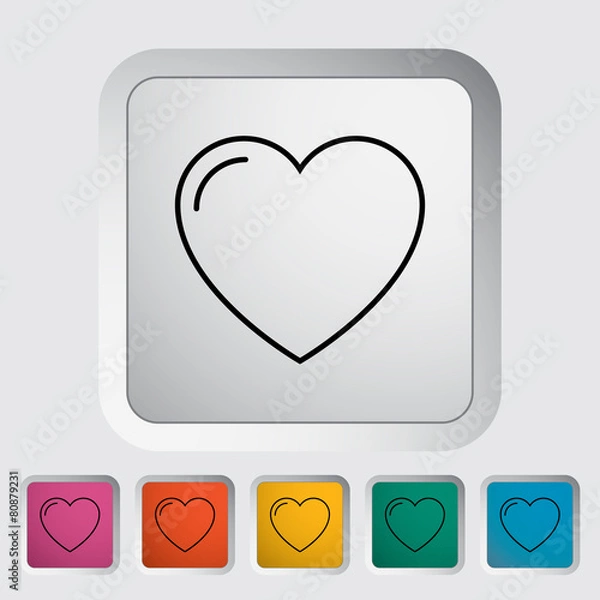 Fototapeta Heart icon