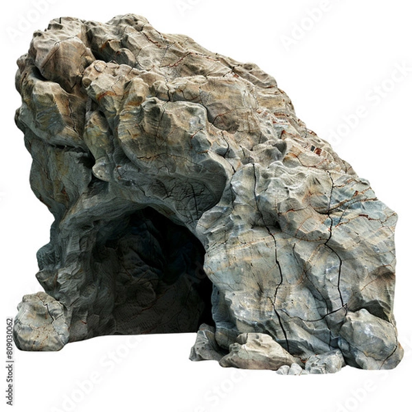 Fototapeta Big empty rock cave with entrance clip art