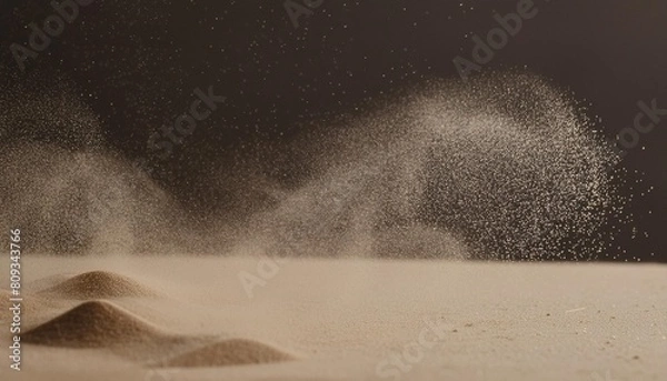 Fototapeta macro shot of sand dust float for overlay