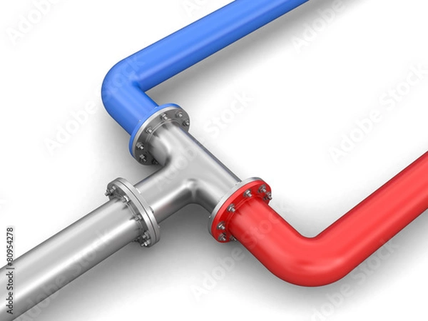 Fototapeta Pipe fitting (clipping path included)