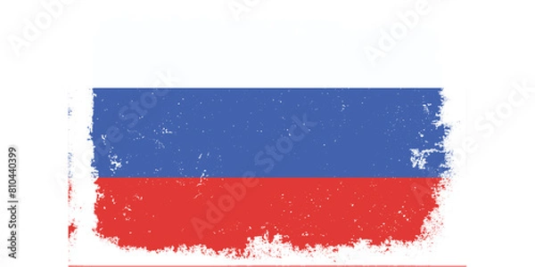 Fototapeta Flat design grunge Russia flag background