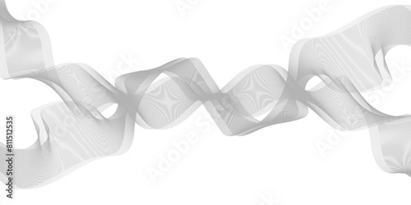 Fototapeta Abstract wave element for design. Stylized line art background. 