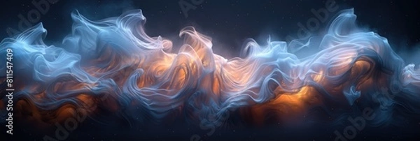 Fototapeta Smoke wallpaper, Smoke images, smoke background, wavy smoke on black screen background