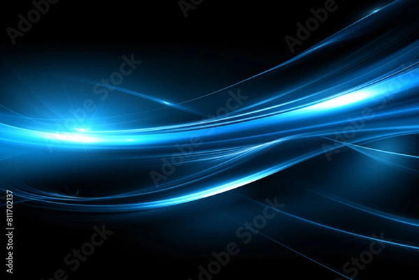 Fototapeta Dark blue background with wavy design