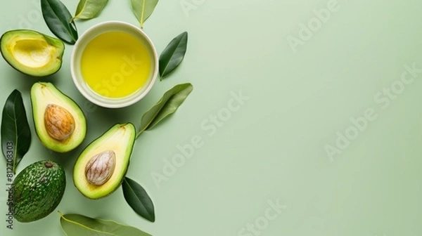 Fototapeta Artistic Avocado: Captivating Green Delight Isolated on White Background
