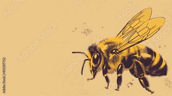 Fototapeta world bee day poster illustration wallpaper for may 20 celebration