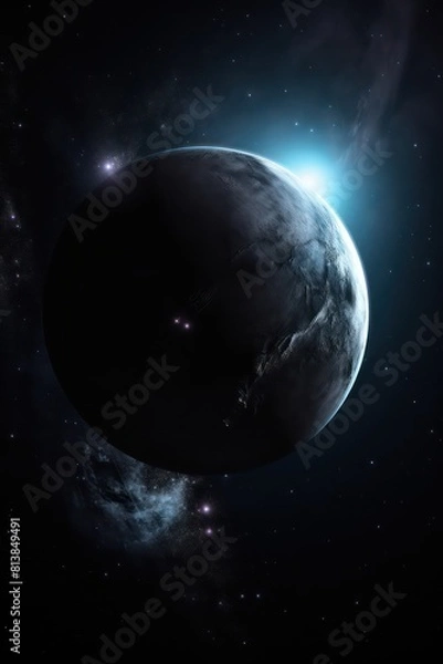 Fototapeta planet in space on a dark background