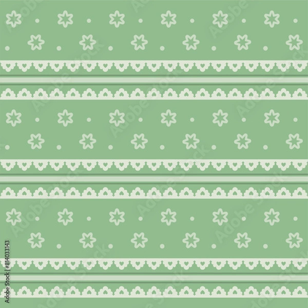 Fototapeta green vintage oldish seamless pattern wallpaper vector design