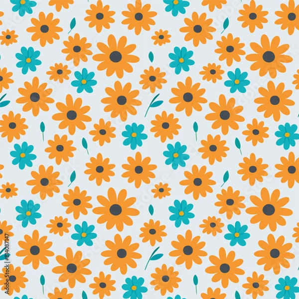 Obraz Flower pattern with leaves floral bouquets flower compositions floral pattern