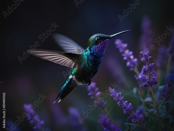 Fototapeta hummingbird on a flower