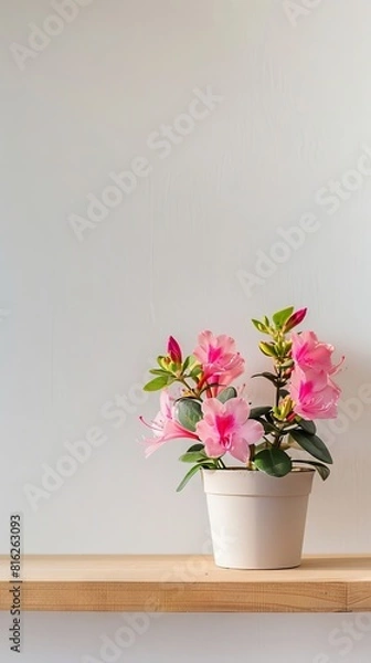 Fototapeta Azalea flower background with copy space.